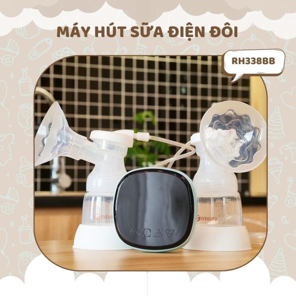 Máy hút sữa điện đôi Gemom RH338BB