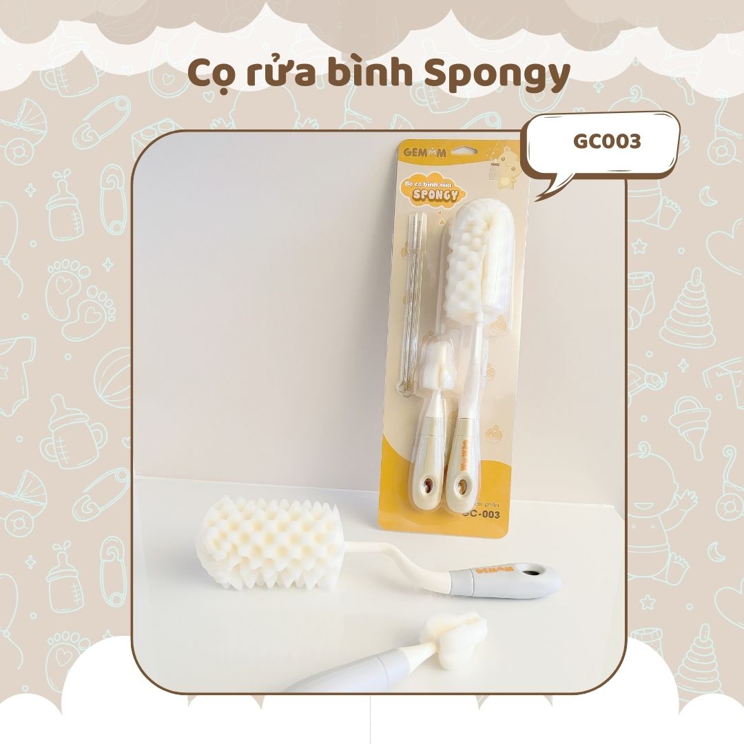 Bộ cọ rửa bình Spongy - GC-003 - Ảnh 2
