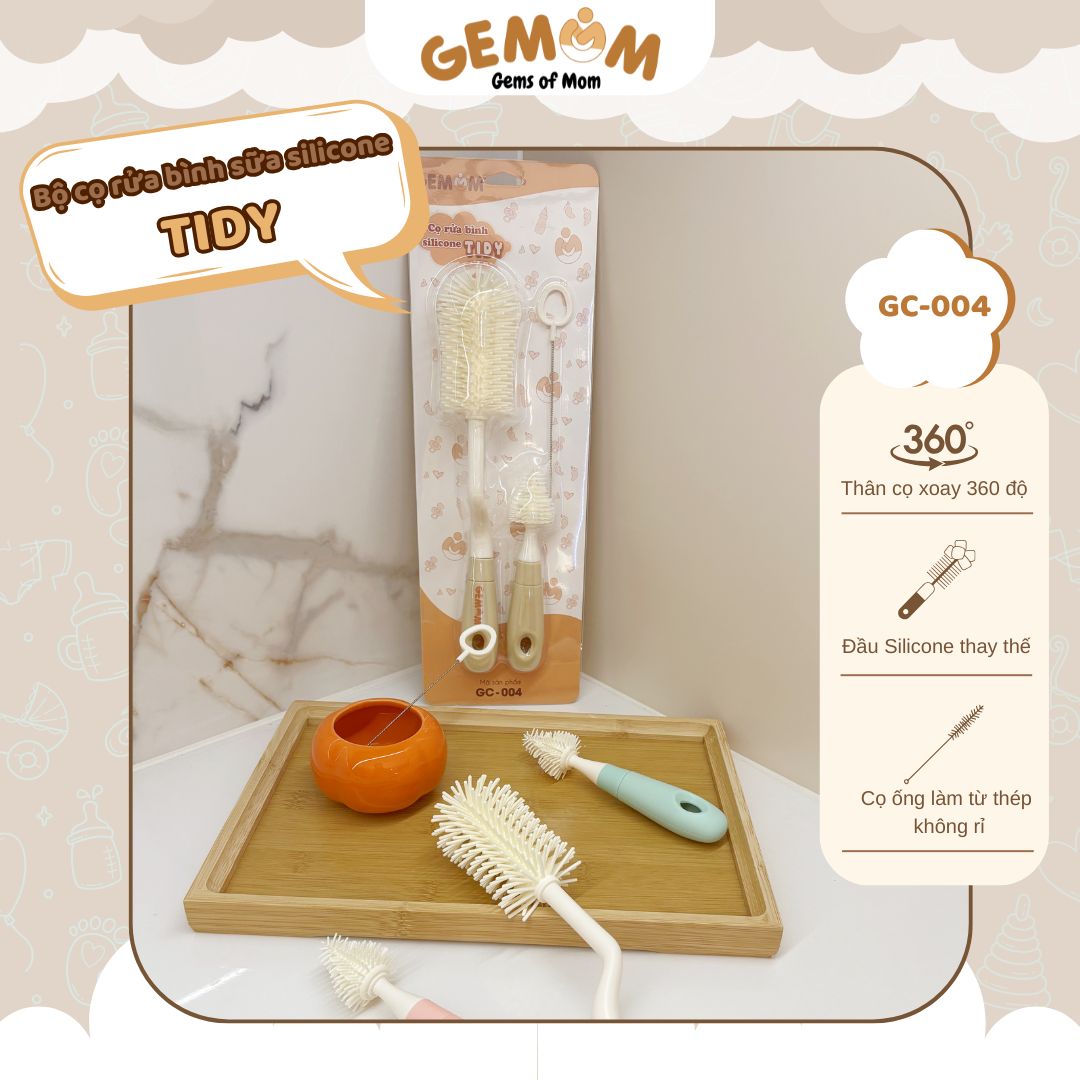 Bộ cọ rửa bình Silicone Tidy - GC004
