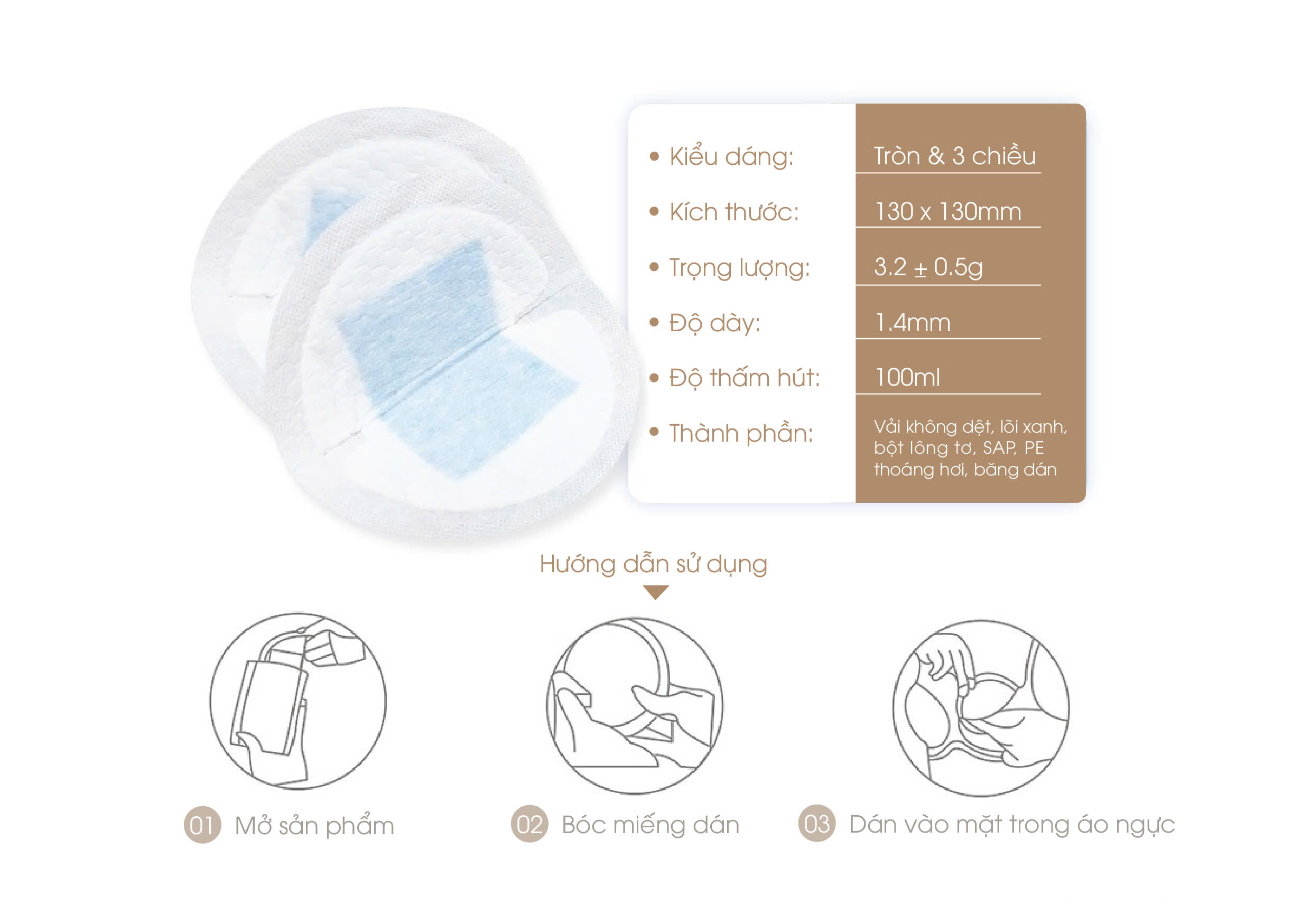 Thấm sữa dùng 1 lần Extra 2X 100 miếng/ hộp - GTS130-100 - Ảnh 6