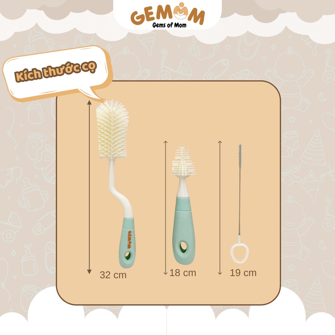 Bộ cọ rửa bình Silicone Tidy - GC004 - Ảnh 6