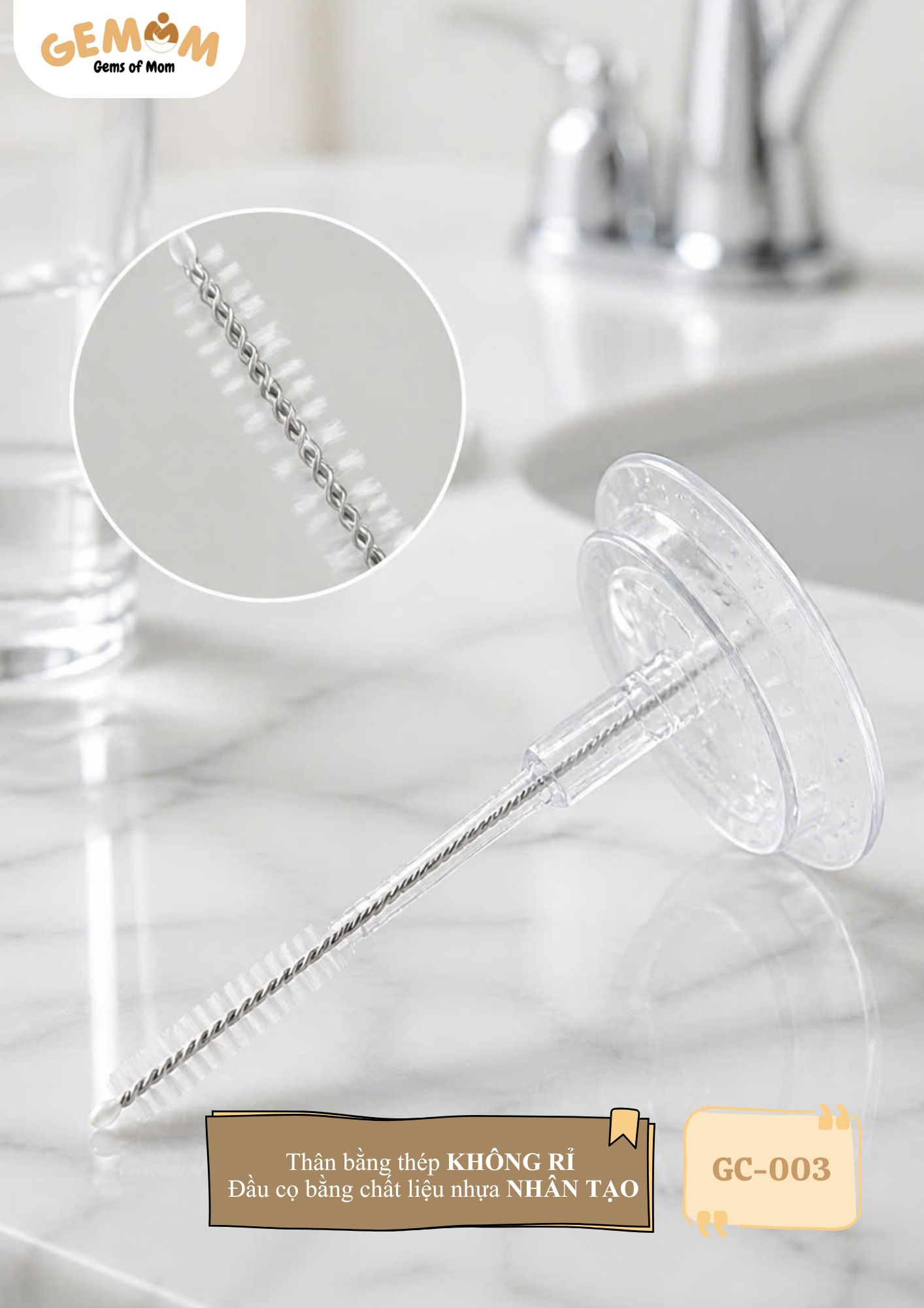 Bộ cọ rửa bình Spongy - GC-003 - Ảnh 4